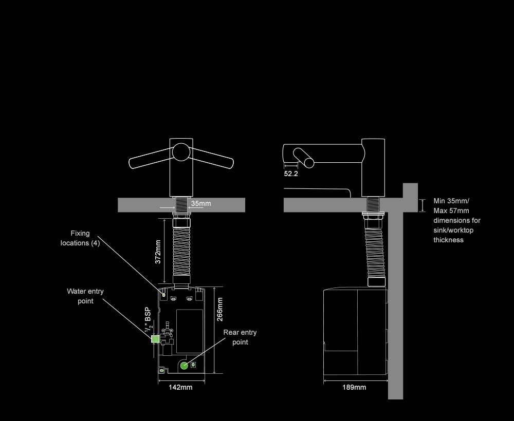 Dyson Airblade Tap Short hand dryer internal specifications