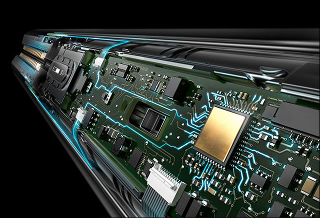 Close up of the intelligent heat control